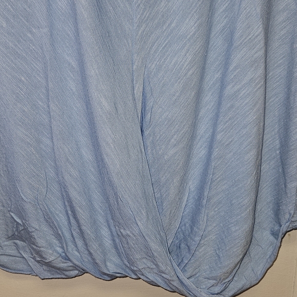 a.n.a Sky Blue Draped Short Sleeve Tee - Picture 5 of 8